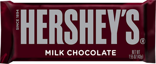 Hershey's Milk Chocolate Candy Bar 1.55 oz (36 Bars Per Box)